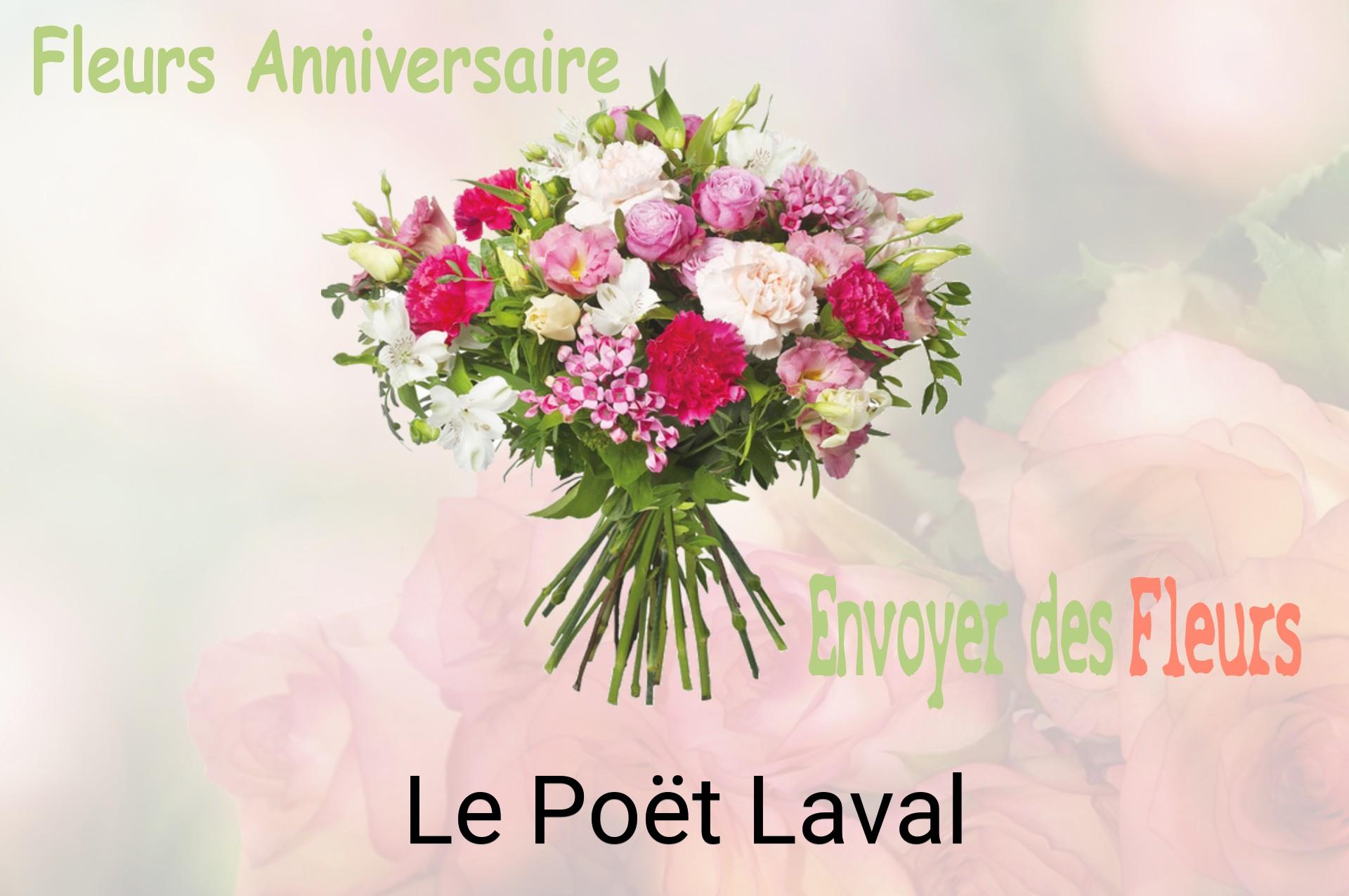 Bouquet de fleurs d’anniversaire livré à Le Poët-Laval